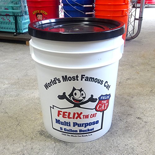 5ガロン 蓋付きバケツ　「Felix The Cat  フィリックス・ザ・キャット」 （容量18.9L） [並行輸入品]