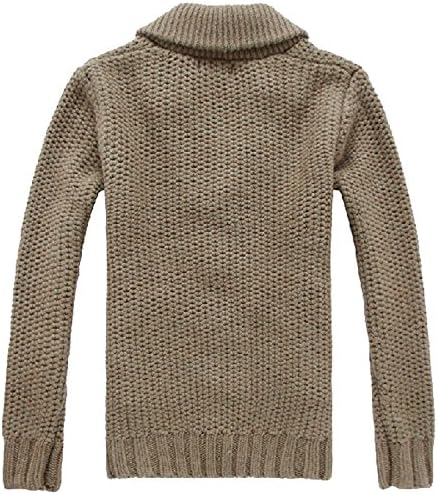 Najia Symbol Men's Wool Blend duffle button cable knit Cardigans Sweaters ShowMen255