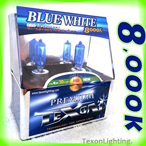 TEXON PREMIUM H11 80W 12V HID XENON 2 BULBS 8000K BLUE-WHITE REPLACEMENT HALOGEN