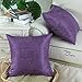 CaliTime Cushion Cover Throw Pillow Case Shell for Home Sofa Couch, Roses Floral Embroidered 18 X 18 Inches, Purple