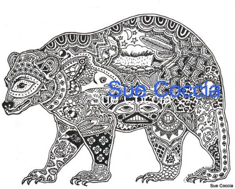 Animal Spirit Stamps "Bear" Rubber Cling
