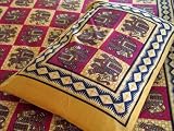 3P INDIAN ELEPHANT COTTON BEDDING BEDSPREAD TAPESTRY
