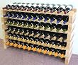 72 Bottles Modular Hardwood Wine Rack (12 bottles x 6 shelves)