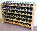 72 Bottles Modular Hardwood Wine Rack (12 bottles x 6 shelves)