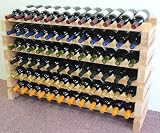 72 Bottles Modular Hardwood Wine Rack (12 bottles x 6 shelves)