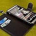 MPERO HTC One Max Wallet Case, [Flex Flip] Cover with Card Slots and Wrist Strap (Black)