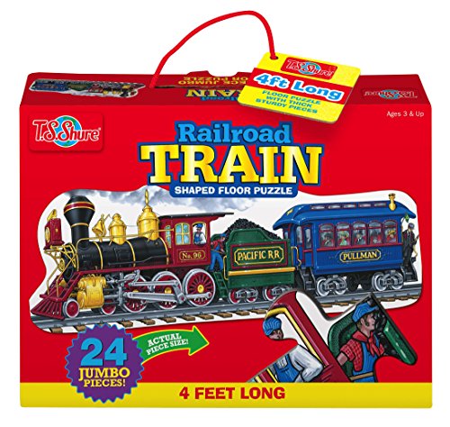 T.S. Shure Railroad Train Shaped Floor Puzzle