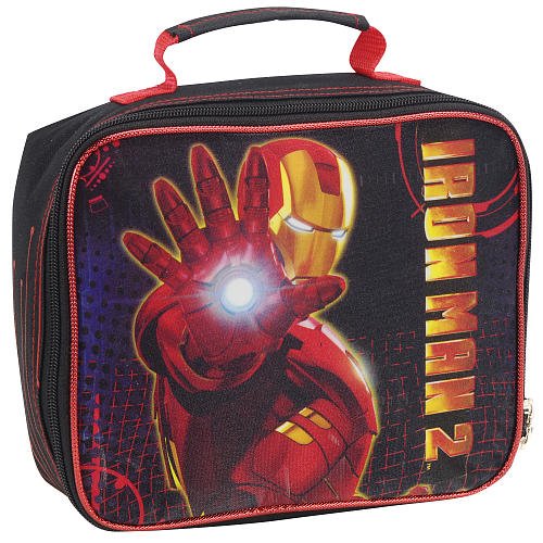 Iron Man 2 Lunch Kit Black and Red Fast Forward Backpacks  &  Lunch kits