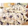 7Pcs Queen Purple Rose Bed in a Bag Comforter Set