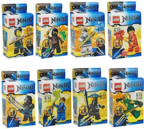 Toys Lot of 8 Minifigures Ninja Blocks Building Toys Custom for Ninjago Two Box