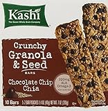 Kashi Crunchy Granola & Seed Bars, Chocolate Chip Chia, 7oz Box (Pack of 4)