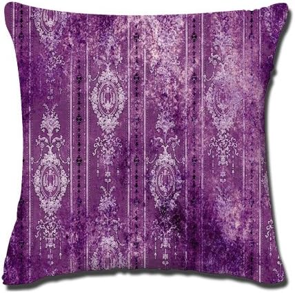 Popular Cotton Linen Decorative Pillow Covers,18x18 Inch Couch Throw Pillow Case fancy purple