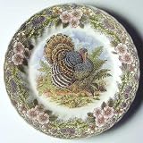 Queen's Thanksgiving Multi Color Dinner Plates, Set of 4