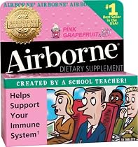Airborne Effervescent Health Formula Tablets, Pink Grapefruit, 10-Count Tubes (Pack of 3)