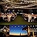 100 Foot G50 Outdoor Lighting Patio Party Globe String Lights Clear Large Bulb Set (Black)