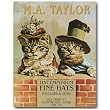 Nostalgic Fashion Tin Sign : M.A. Taylor Fine Hats
