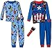 Avengers Little Boys' All Heroes 4-Piece Pajama Set with FlashLight, Size 6