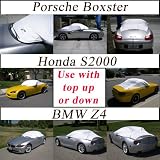 BMW Z4, Honda S2000, Porsche Boxster California PopTop Sun Shade, Interior, Cockpit, Car Cover. Use with Top UP or Down - SEMA SHOW NEW PRODUCT AWARD WINNER