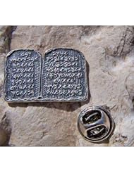 Sterling Silver ten commandments Pin - hand made by top silversmith in Jerusalem
