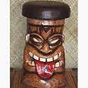 Tiki Bar Stool - Red Seat