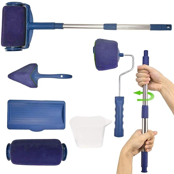 Paint Roller Brush Kit Msdada House Paint Rollers Adjustable Rod