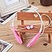 Sport Wireless Bluetooth Headphones, Upgrade Sweatproof Neckband Stereo Earphones  Earbuds-Pink