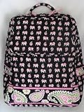 Vera Bradley Pink Elephants Large Backpack
