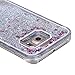 Galaxy S6 Edge Case,LANDFOX 1PC Fashion style New Glitter Quicksand liquid star dynamic clear bling case Cover for Samsung Galaxy S6 Edge (Silver)
