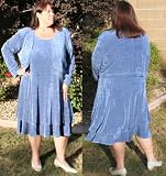 Periwinkle Slinky Dress with Bolero Jacket, Available in Various Sizes