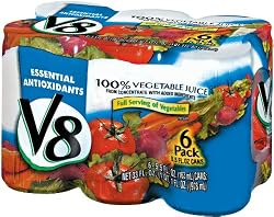 V8 Vegetable Juice 100% (5.5-Ounce), 6-Count Cans (Pack of 8)