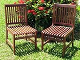 Set of 2 Eco Friendly Outdoor Patio Dining Chairs