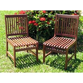 Set of 2 Eco Friendly Outdoor Patio Dining Chairs by Ewins