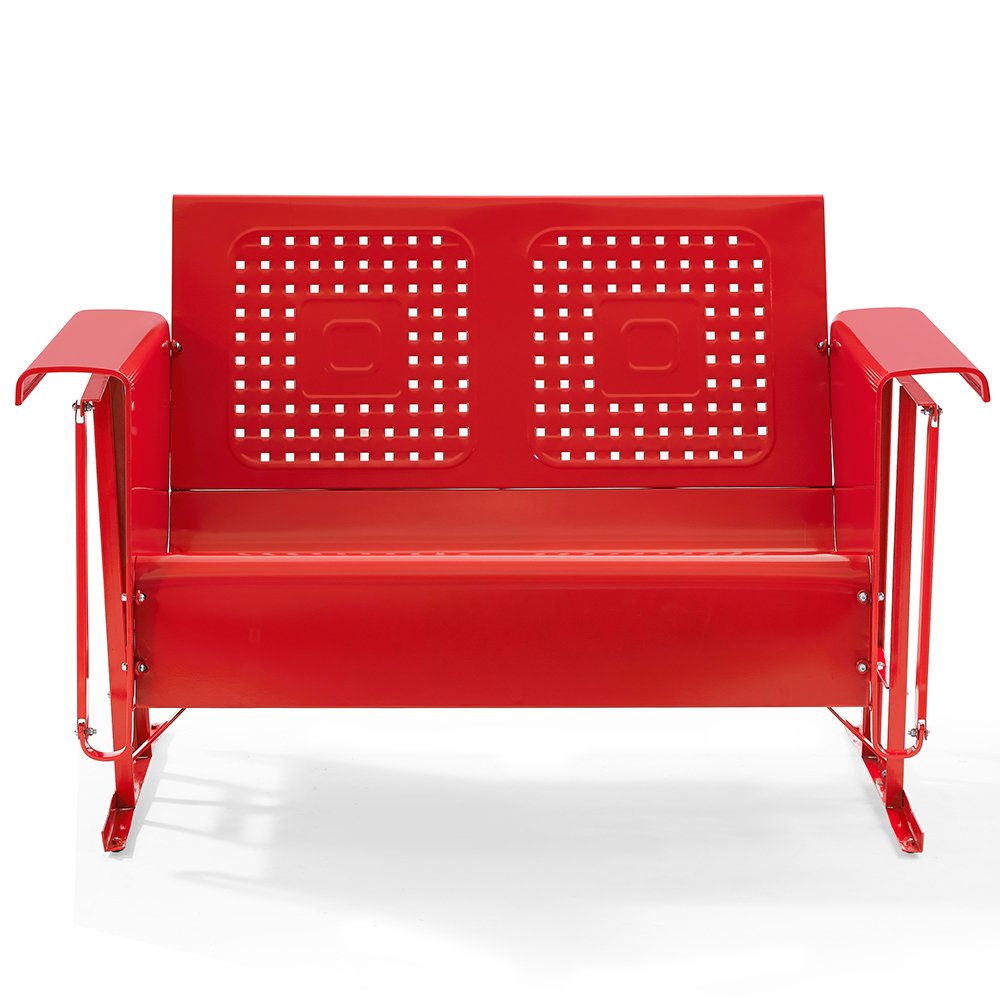 Crosley Bates Metal Outdoor 4 ft. Glider Loveseat