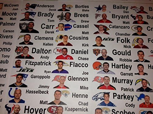 2015 Fantasy Football Draft Kit Full Color Photo Player Labels Large Board Rooks