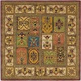 Safavieh Classic CL386A Multi 6 Square Handmade Wool Area Rug Safavieh Classic CL386A Multi 6 Square Handmade Wool Area Rug