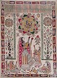 ShalinCraft Indian Art Madhubani Folk Paintings Home Decor Organic Color Paper 22 x 30(madht308)