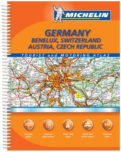 Michelin Germany: Benelux, Switzerland, Austria, Czech Republic: Tourist and Motoring Atlas (Michelin Tourist and Motoring Atlas : Germany, Austria, Benelux, Switzerland, Czech Republic (Spiral))