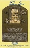 Nolan Ryan Autographed/Hand Signed Hall Of Fame Gold Plaque