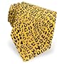 Men's Cheetah Print Extra Long Silk Tie by Wild Ties in Orange