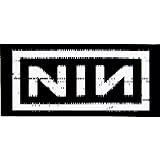 Nine Inch Nails - Black & White Rectangle Punchcard NIN Logo - Sticker / Decal