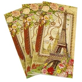 Rendez-Vous in Paris Eiffel Tower Cocktail,Luncheon Napkins or Guest Towels (Buffet Napkins)