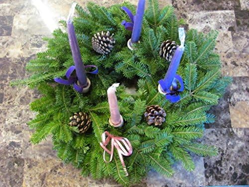 Fresh Balsam Christmas Advent Wreath Centerpiece