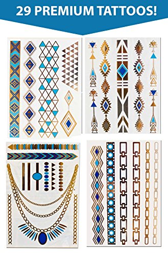 Festival-Flash-Temporary-Tattoos-Stylish-Chic-Tattoo-Jewelry-29-Metallic-Tattoos-Gold-Silver-Turquoise-Long-Lasting-Formula-Perfect-festival-gear-for-Burning-Man-Costumes-EDC-Penelope