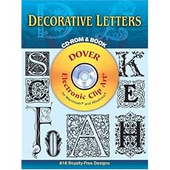 Dover Decorative Letters (Electronic Clip Art Series)