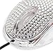 USB Optical Scroll Wheel Silver Crystal Rhinestone Computer Mouse