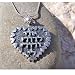 Little hearts pendant: Solomon song. Sterling Silver hand made by best Silversmith in Jerusalem - Modern Hebrew ( 2.9x2.7 cm, comes with Silver Chain or Gold plated Chain)