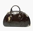 Prada Authentic Glace Calf Leather Bowler Handbag Bag