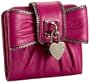Betsey Johnson Heart Of Gold Tab Wallet,Pink,one size