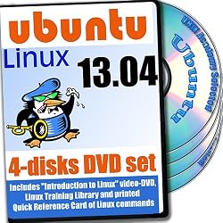 Ubuntu 13.04, 4-discs DVD Installation and Reference Set, Ed.2013