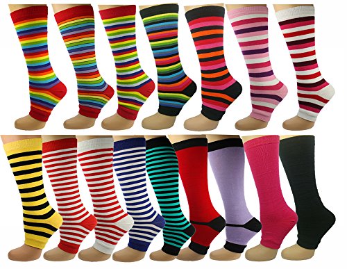 Funky Colourful Bright Cotton Toeless Socks and Legwarmers for every occasion
